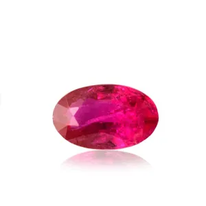 0.46 Carat Oval Purplish Red Ruby Gemstone