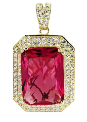 10K Gold Ruby Pendant  |  14 Grams