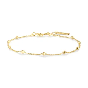 14K Yellow Gold Plated Beaded Station Bracelet by Ania Haie