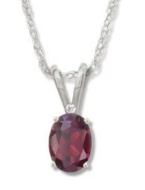 14KT GOLD 0.60 CTW RUBY & DIAMOND NECKLACE