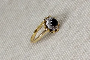 18ct Gold Sapphire & Diamond Cluster Ring