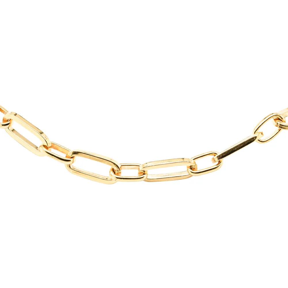 9ct Yellow Gold Paperclip Link Bracelet