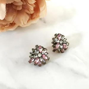 ALISSA Pink & Gold Stud Earrings