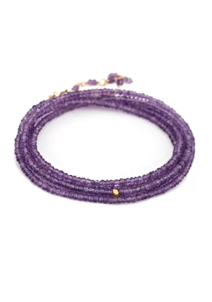 Anne Sportun Amethyst Bead Wrap Bracelet & Necklace | 34"