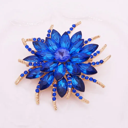 Austrian Crystal Brooch Pins For Women Top Quality Flower Broches Jewelry Fashion Wedding Party Invitation Bijoux Broche Femme