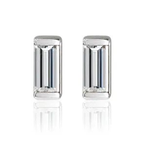 Baguette Moissanite Bar Set Stud Earrings