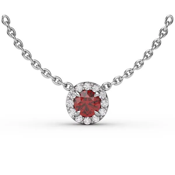 Ben Garelick Ruby Pendant with Diamond Halo