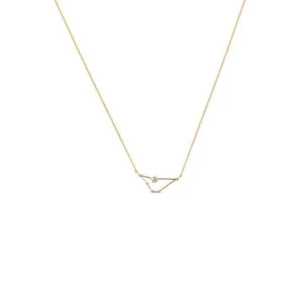 Capricorn Zodiac Necklace 14k Gold