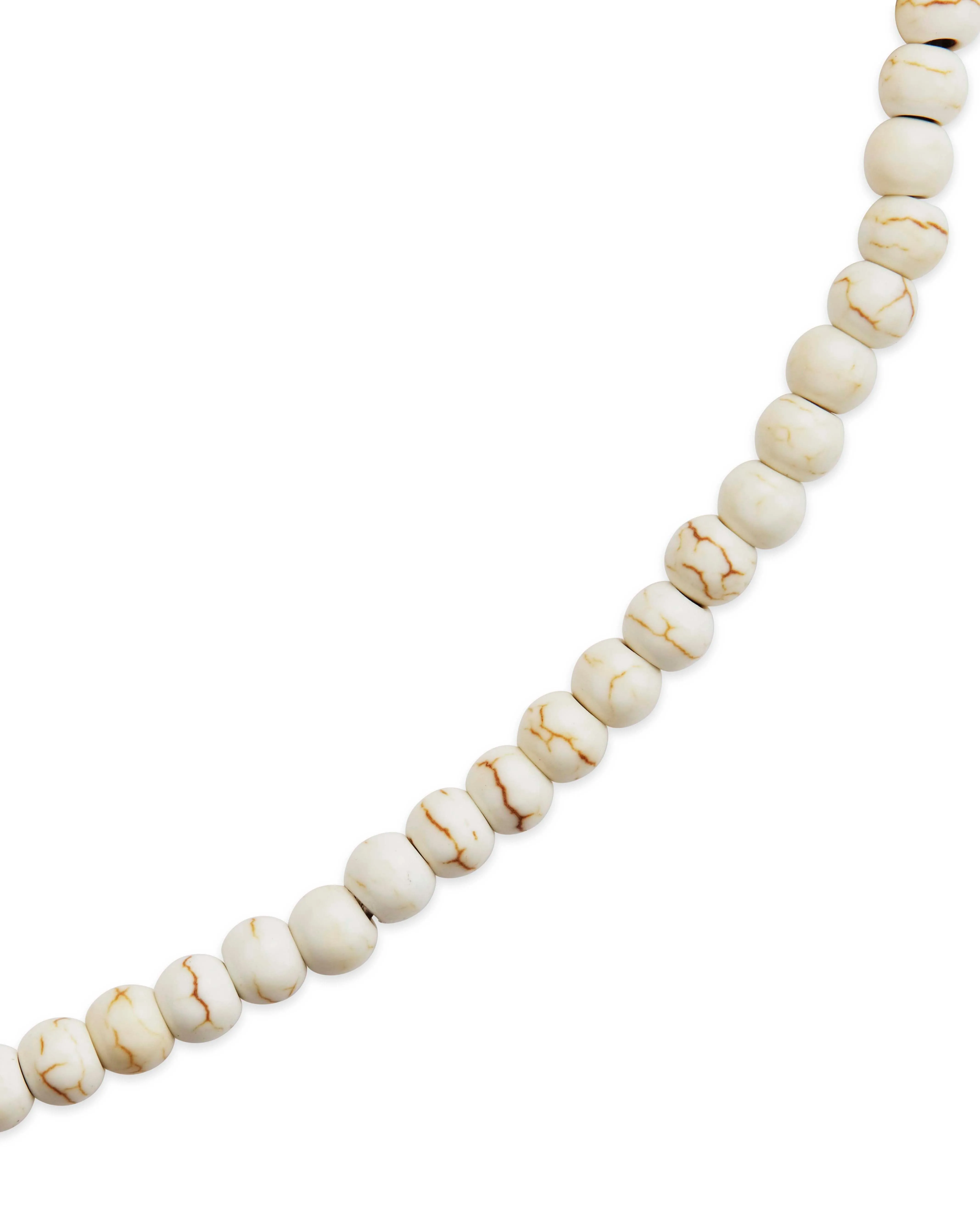 Cream Howlite Beaded Stretch Bracelet