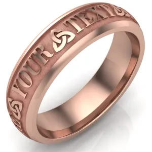 Custom Celtic Wedding Ring CUCEL1-14R6M