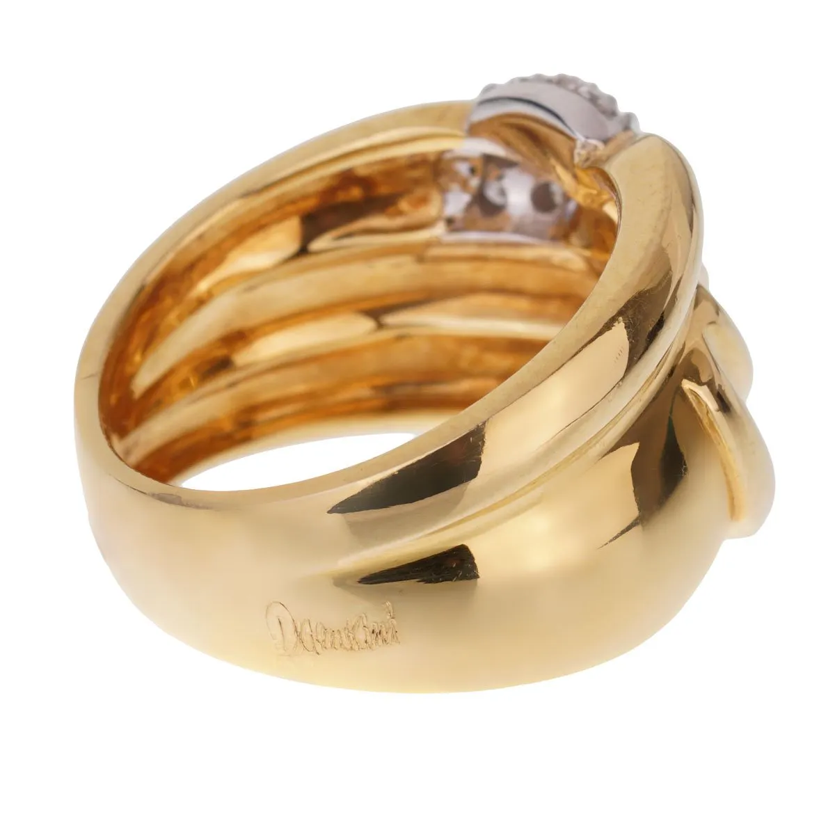 Damiani Vintage Yellow Gold Diamond Ring