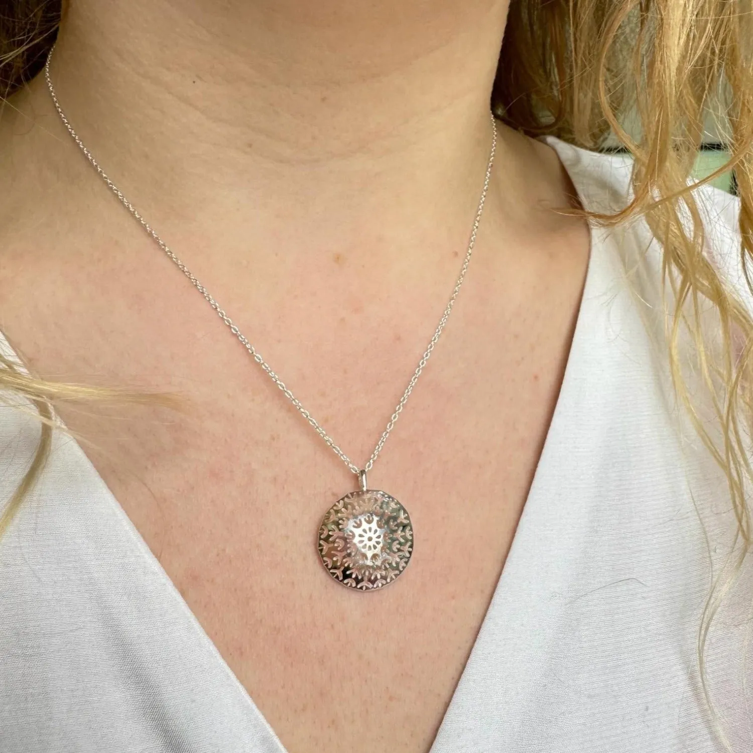 Dandelion Sterling Silver Necklace