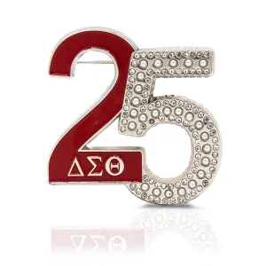 Delta Sigma Theta 25th ΔΣΘ Silver Anniversary Pin