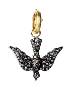 Diamond and Ruby Swallow Pendant