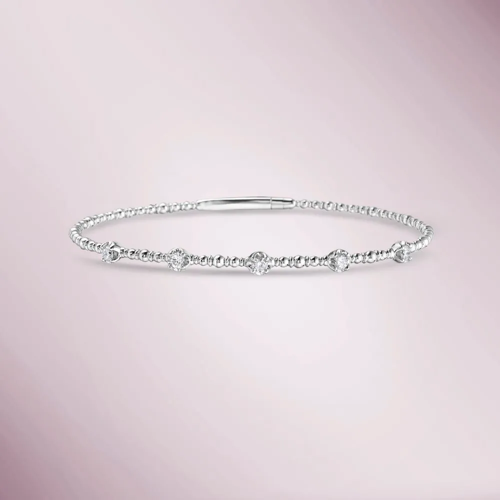 Diamond Flexible Bangle Bracelet (0.35 ct.) in 14K Gold