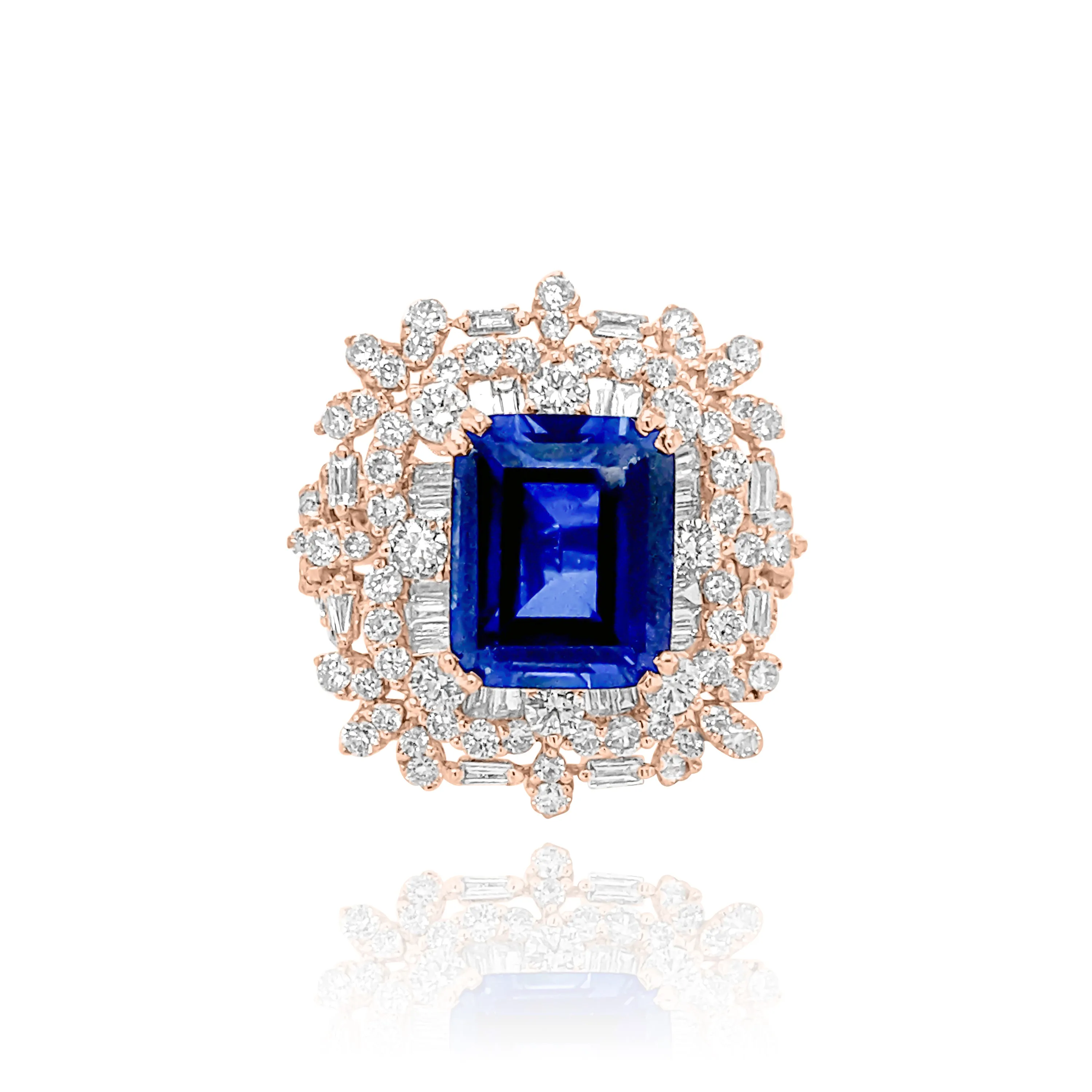 DIAMONDS & SAPPHIRE "ATHENS" RING.