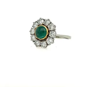 Emerald & Diamond 18kt Ring