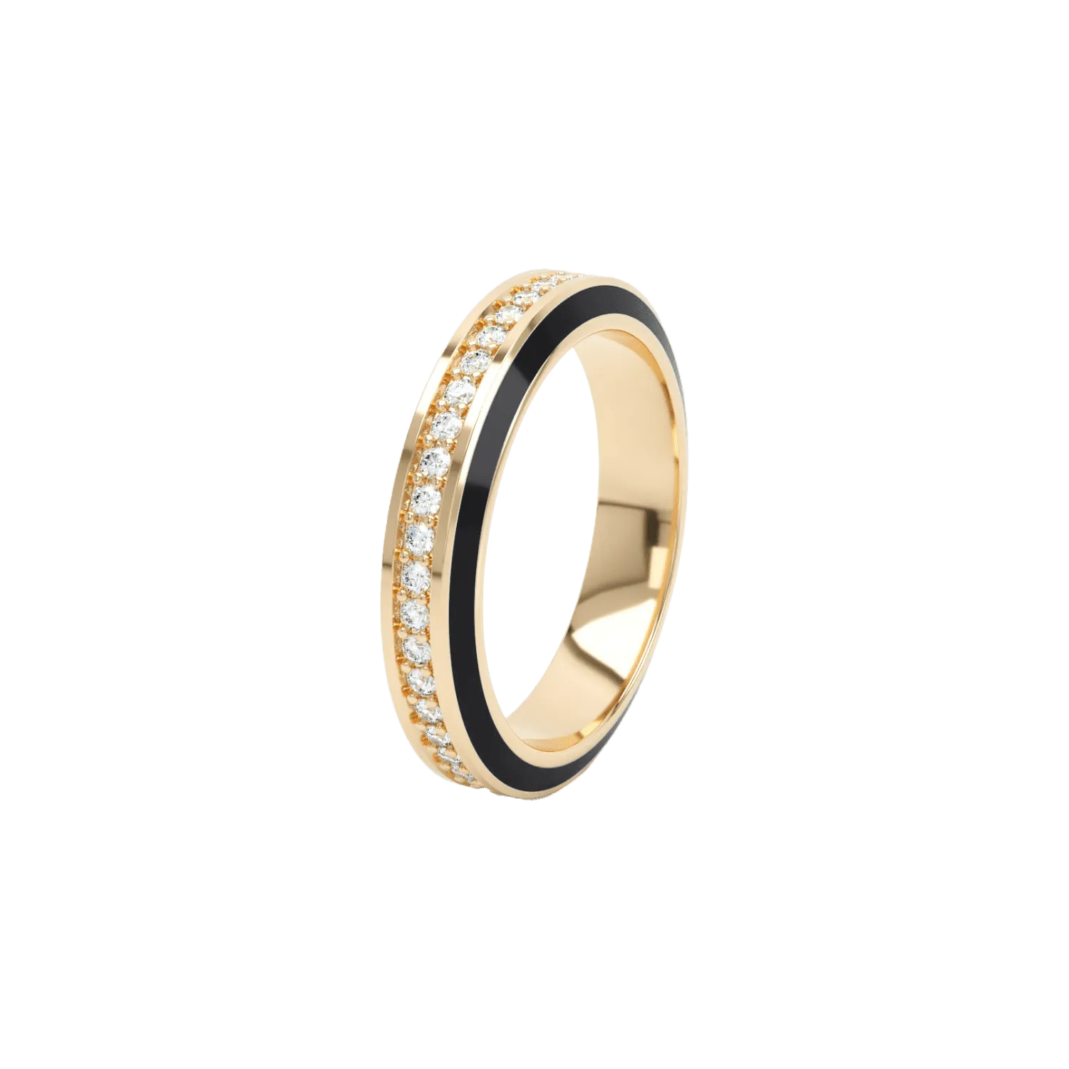 Eternity black enamel 4mm ring