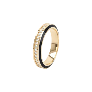 Eternity black enamel 4mm ring