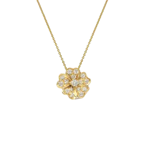 Flora 0.33ct Diamond Yellow Gold Necklace