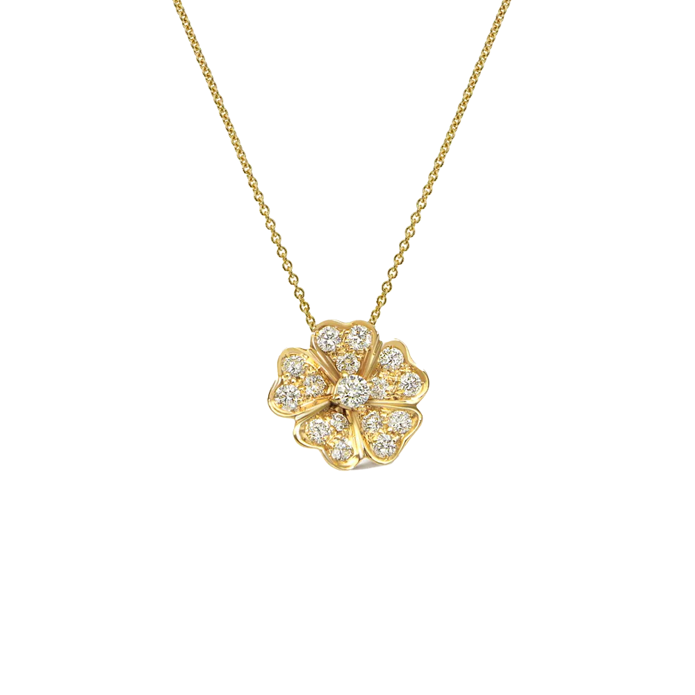 Flora 0.33ct Diamond Yellow Gold Necklace