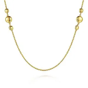 Gabriel & Co. 32" Station Necklace in 14K Yellow Gold