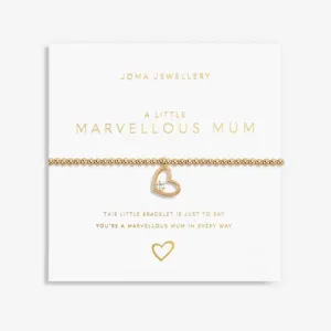 Gold Marvellous Mum Gold 17.5cm Stretch Bracelet 6177