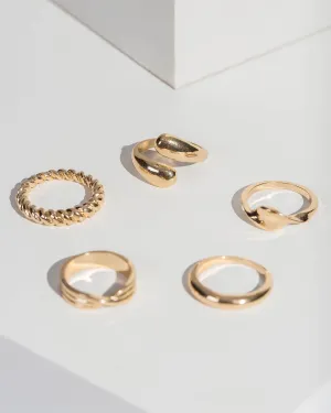 Gold Organic Metal Ring Pack