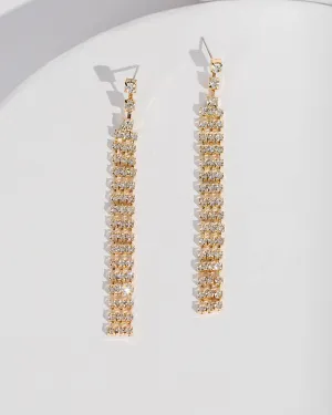 Gold Shiny Drop Earrings