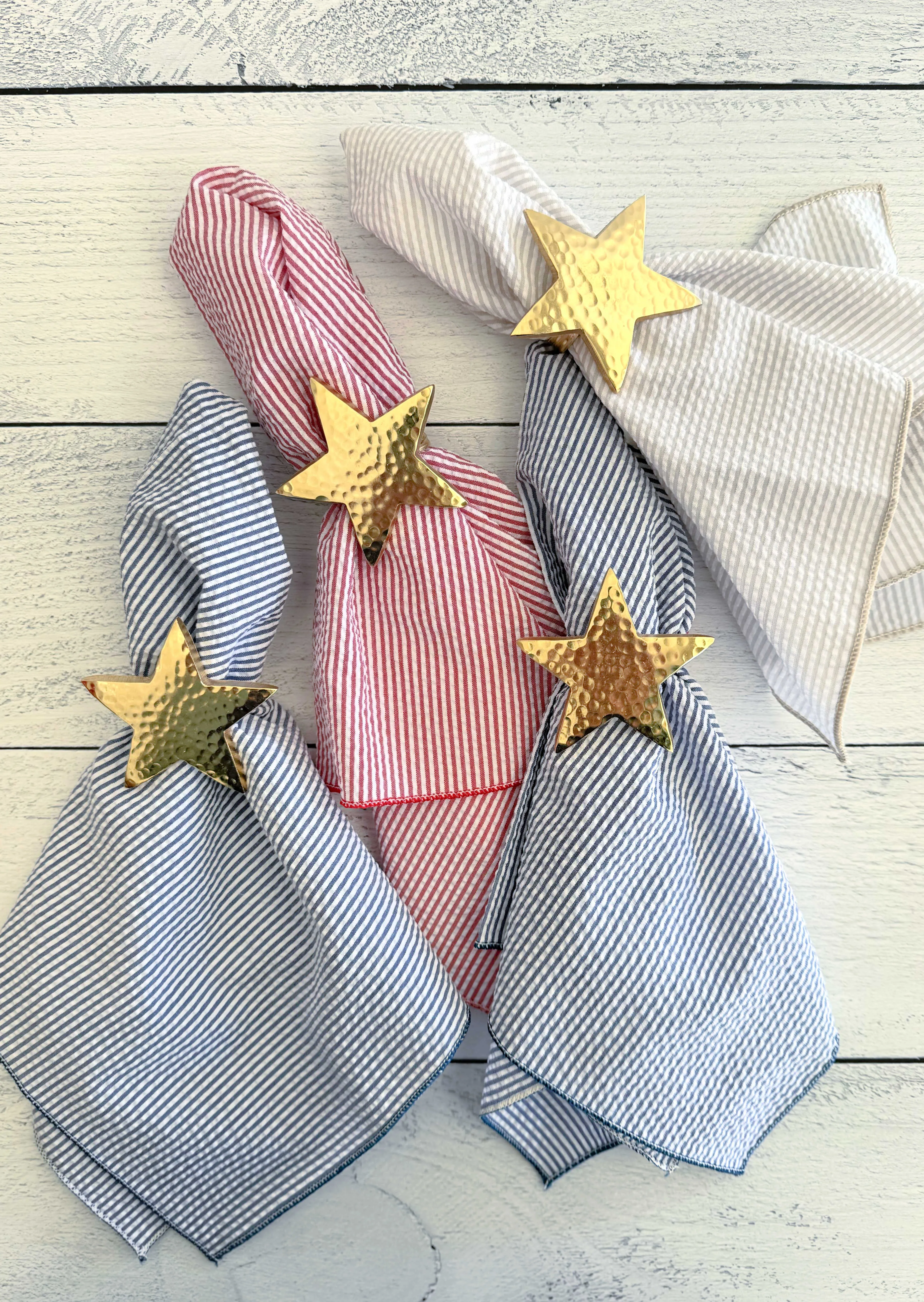 Gold Star Napkin Rings