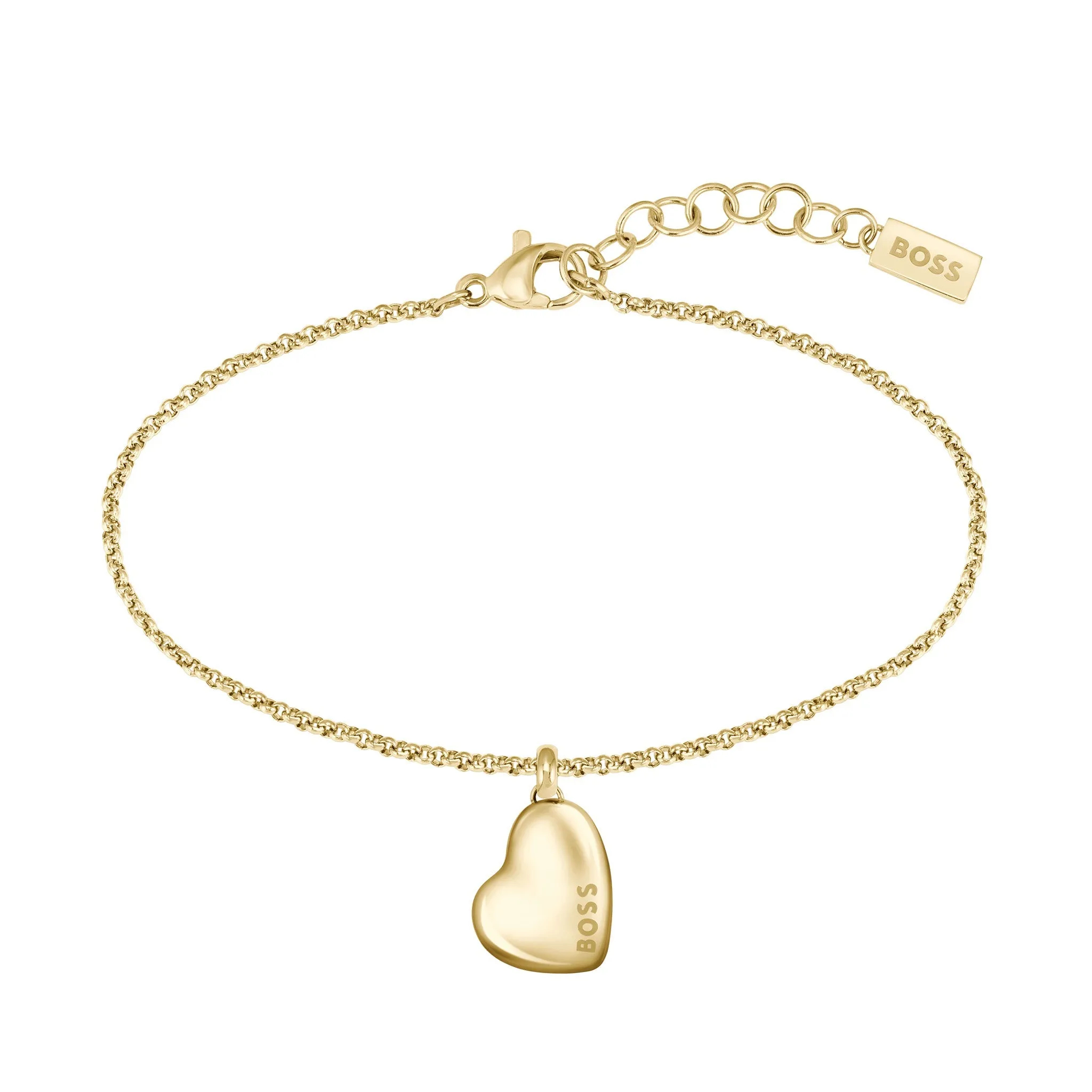 Hugo Boss Jewellery Gold Steel Women's Pendant Bracelet - 1580595