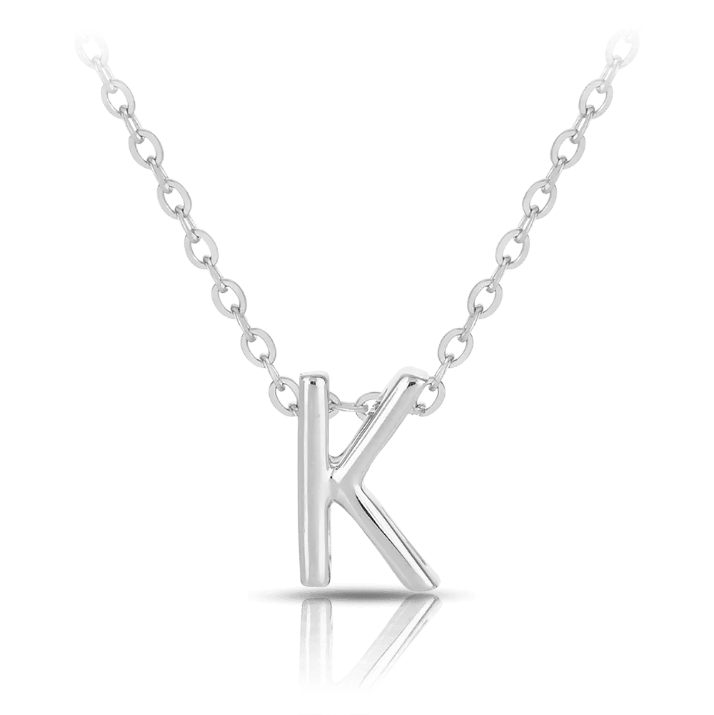 Initial Slider Necklace in Sterling Silver