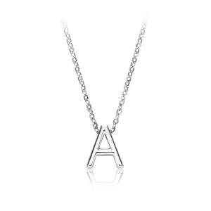 Initial Slider Necklace in Sterling Silver