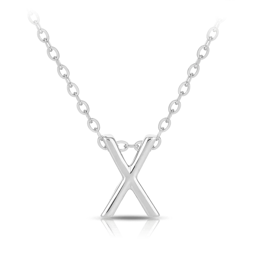 Initial Slider Necklace in Sterling Silver