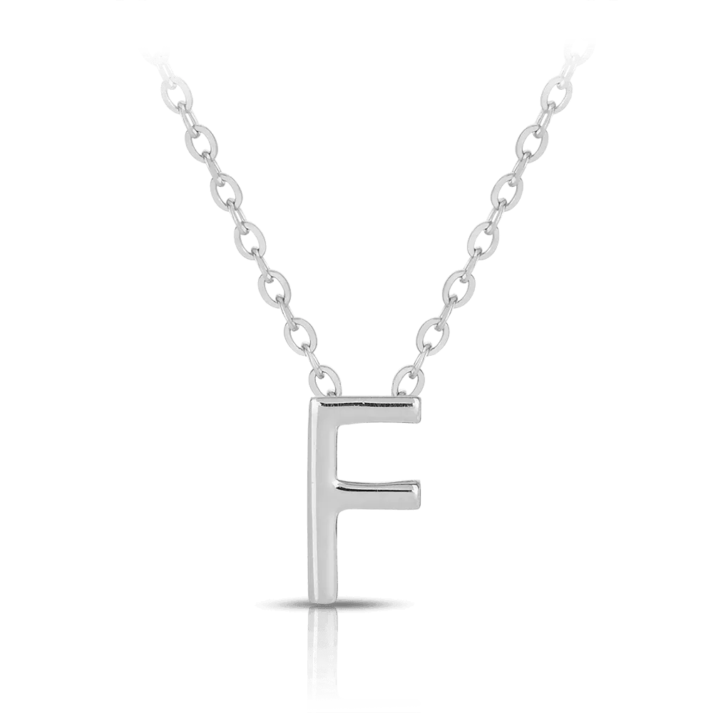 Initial Slider Necklace in Sterling Silver