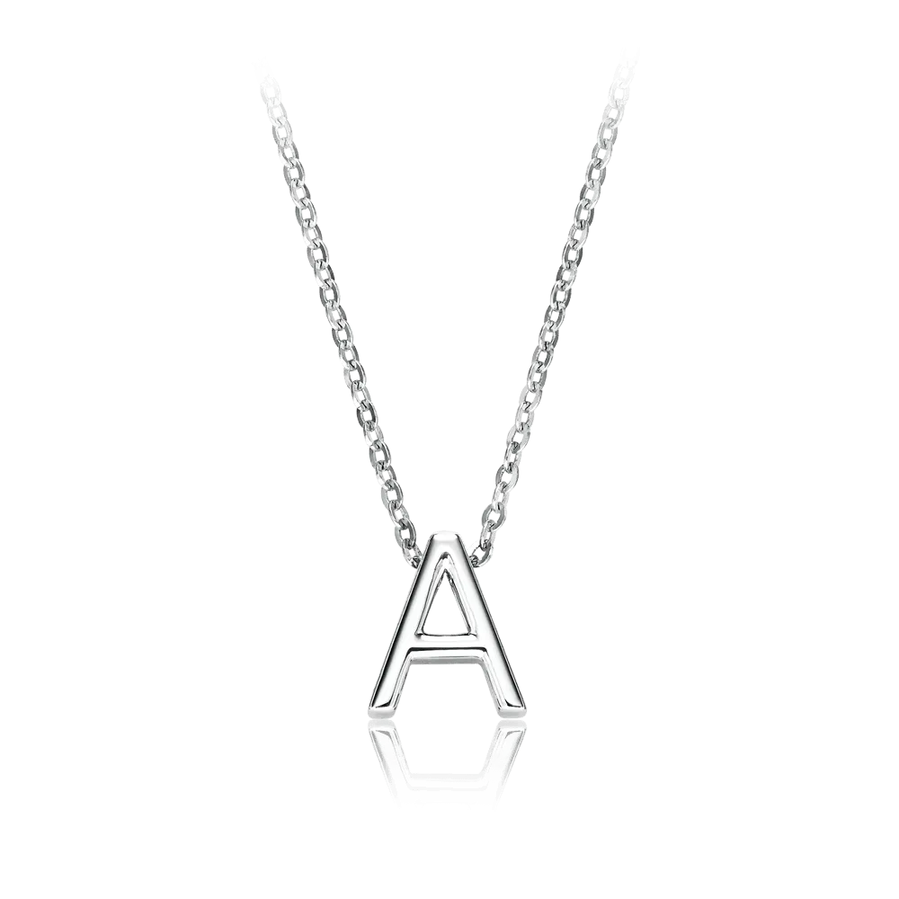 Initial Slider Necklace in Sterling Silver