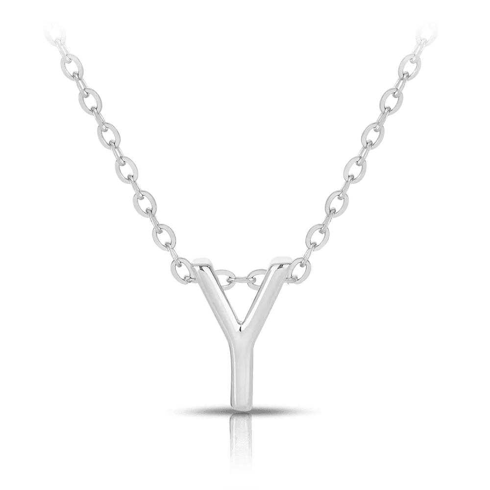 Initial Slider Necklace in Sterling Silver