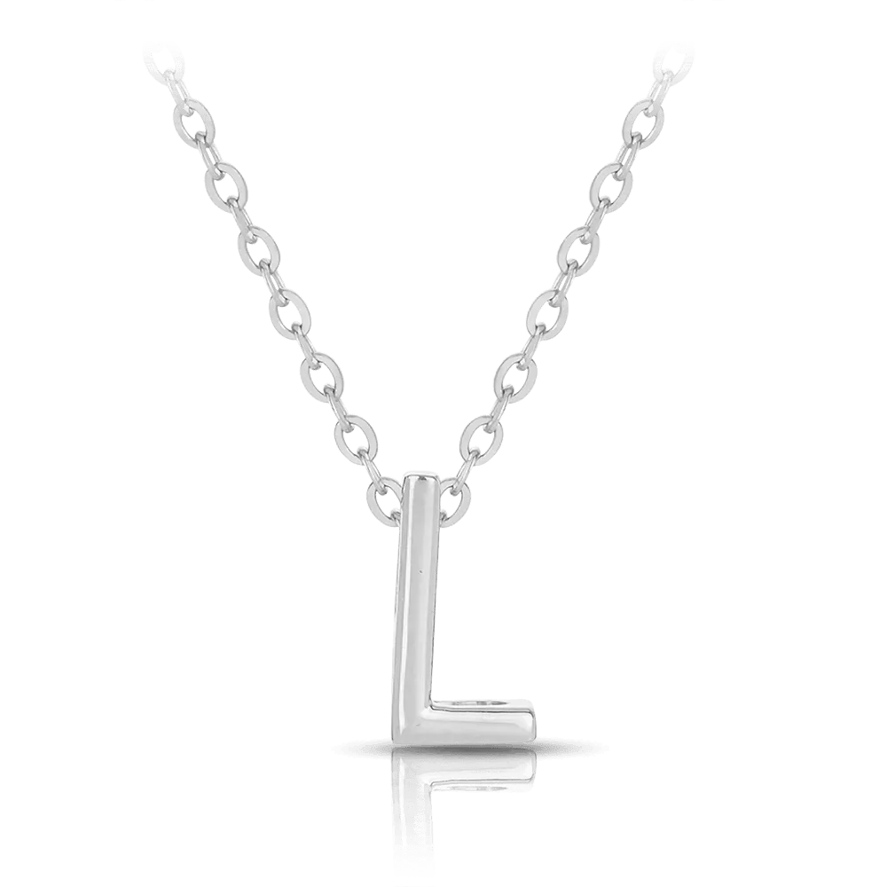 Initial Slider Necklace in Sterling Silver