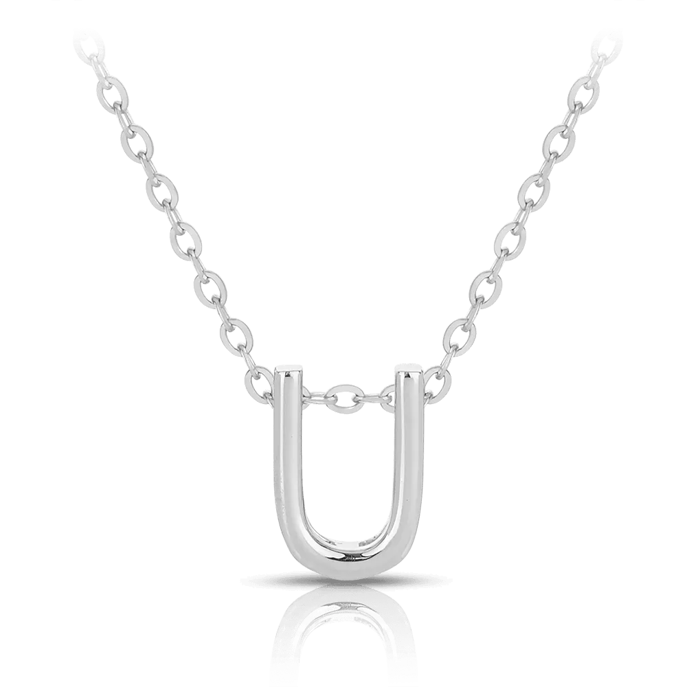 Initial Slider Necklace in Sterling Silver