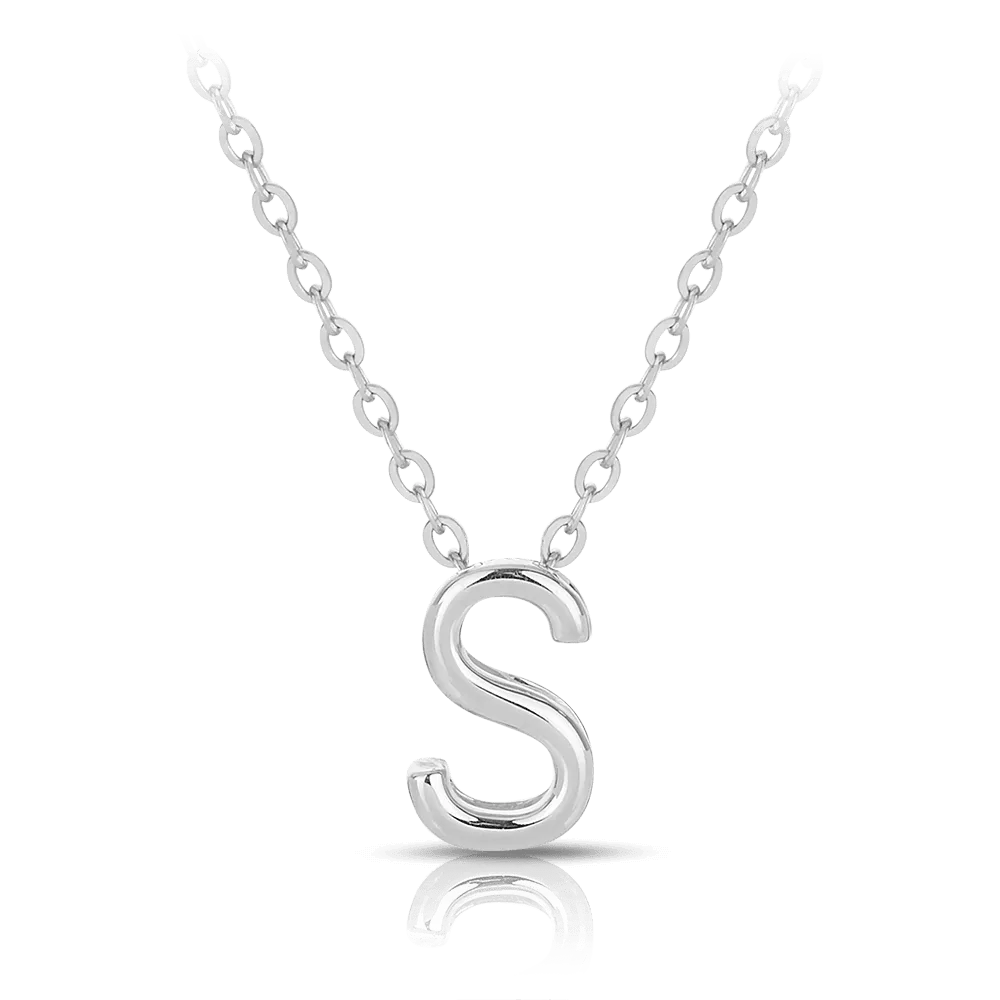 Initial Slider Necklace in Sterling Silver