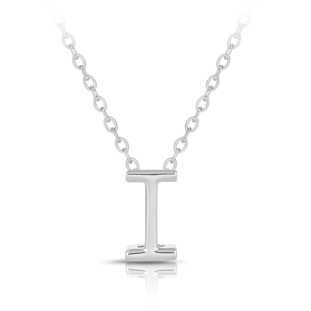 Initial Slider Necklace in Sterling Silver