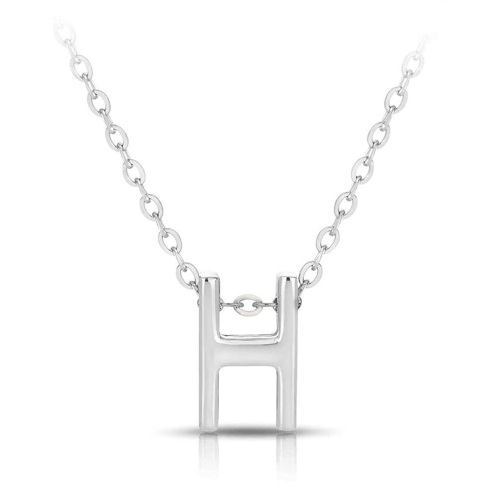 Initial Slider Necklace in Sterling Silver