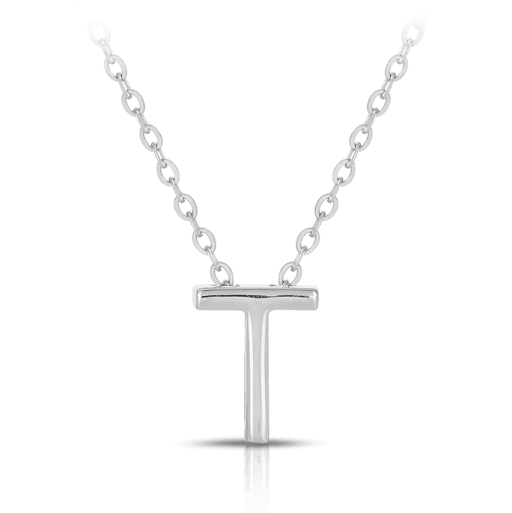 Initial Slider Necklace in Sterling Silver