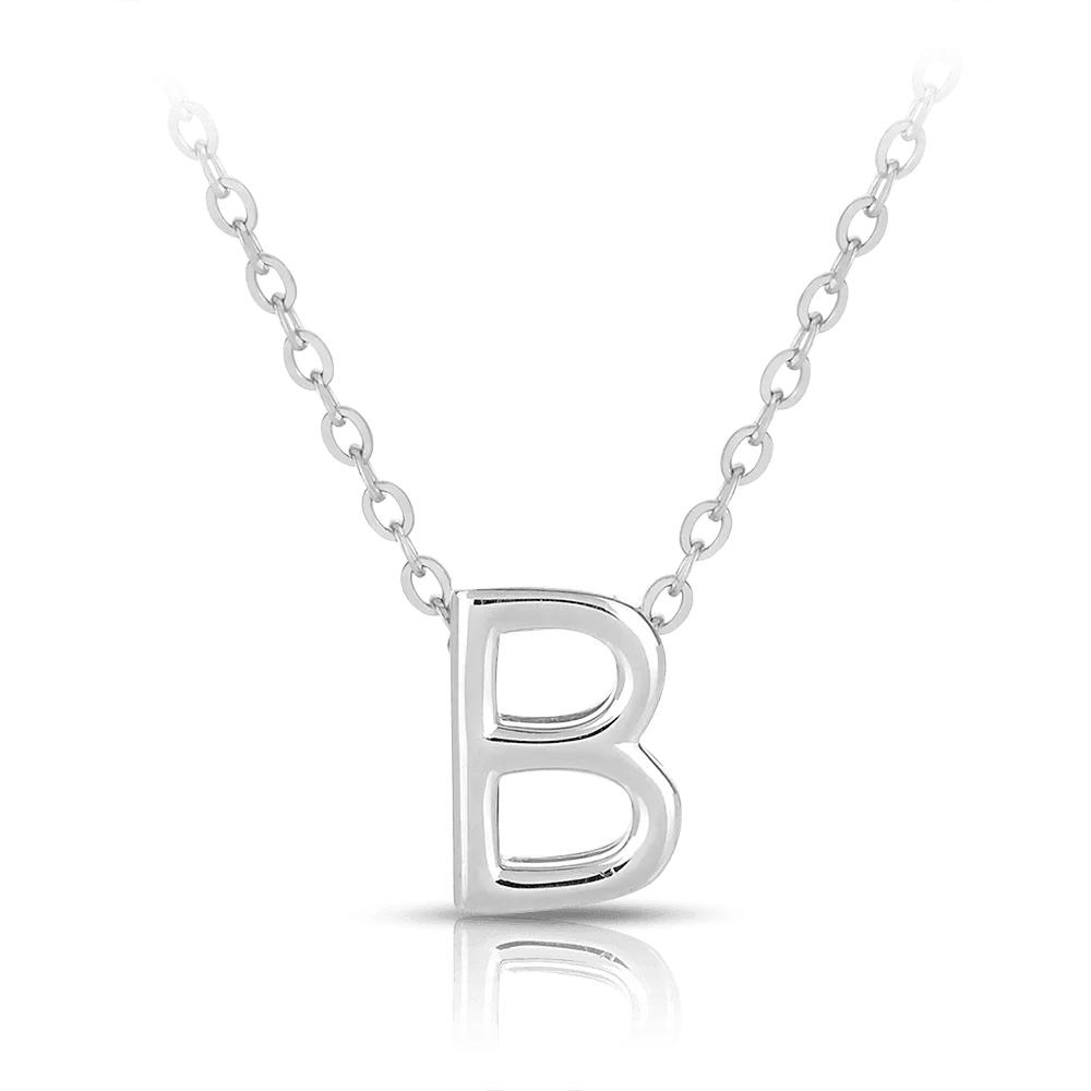 Initial Slider Necklace in Sterling Silver