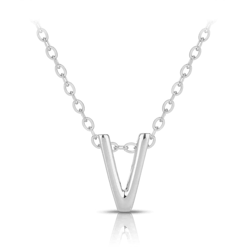 Initial Slider Necklace in Sterling Silver