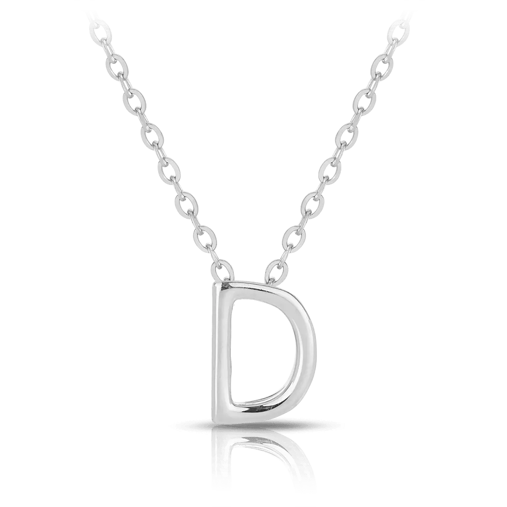 Initial Slider Necklace in Sterling Silver