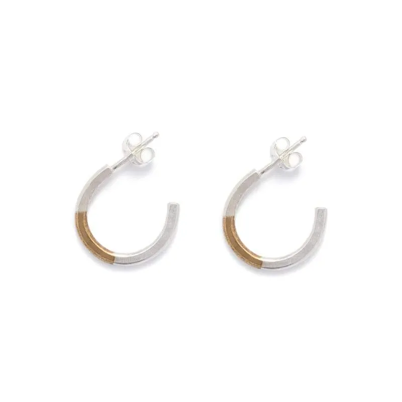 Koa hoop earrings - Mini