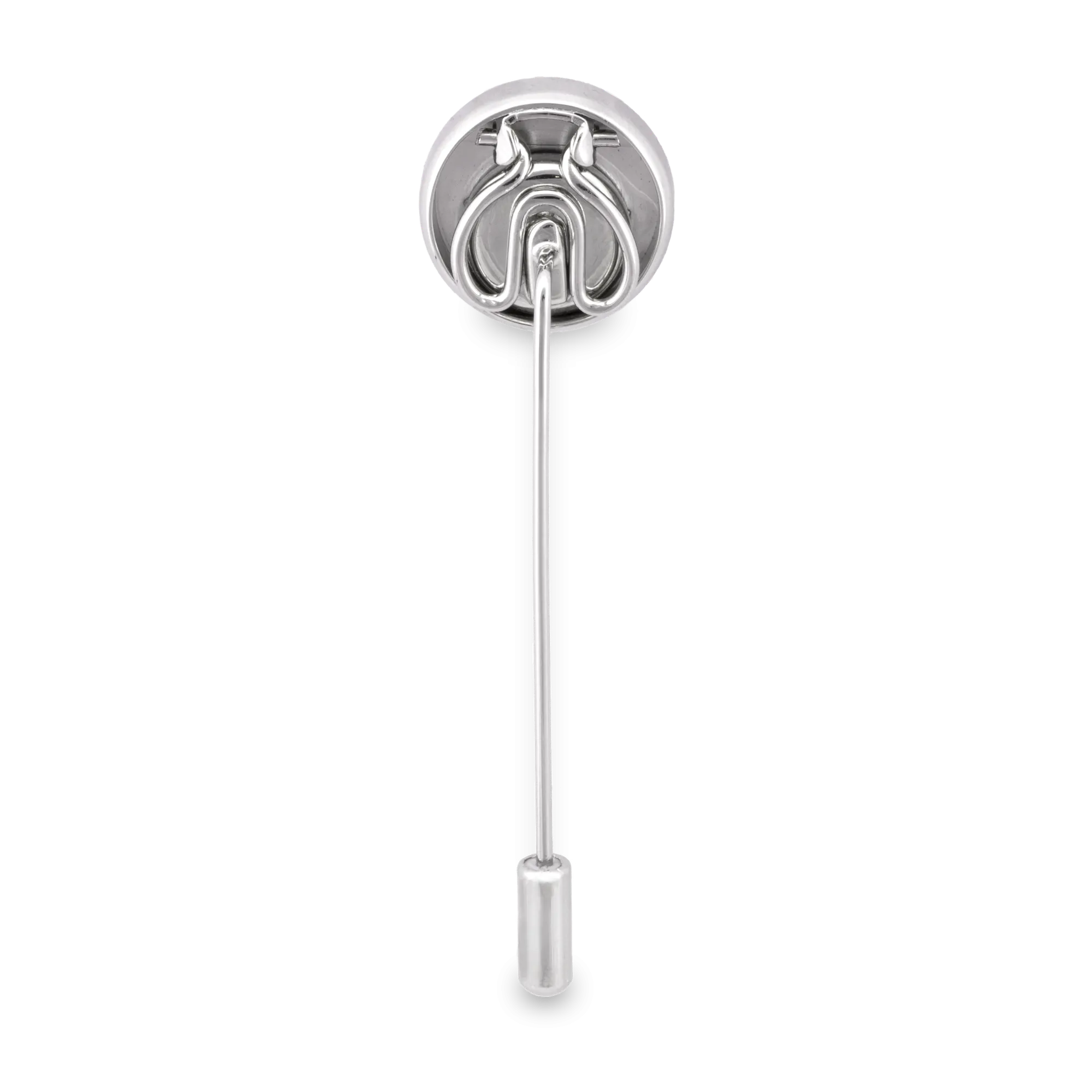 Lapel with Clip-on Monogram Etched Silver Button Covers