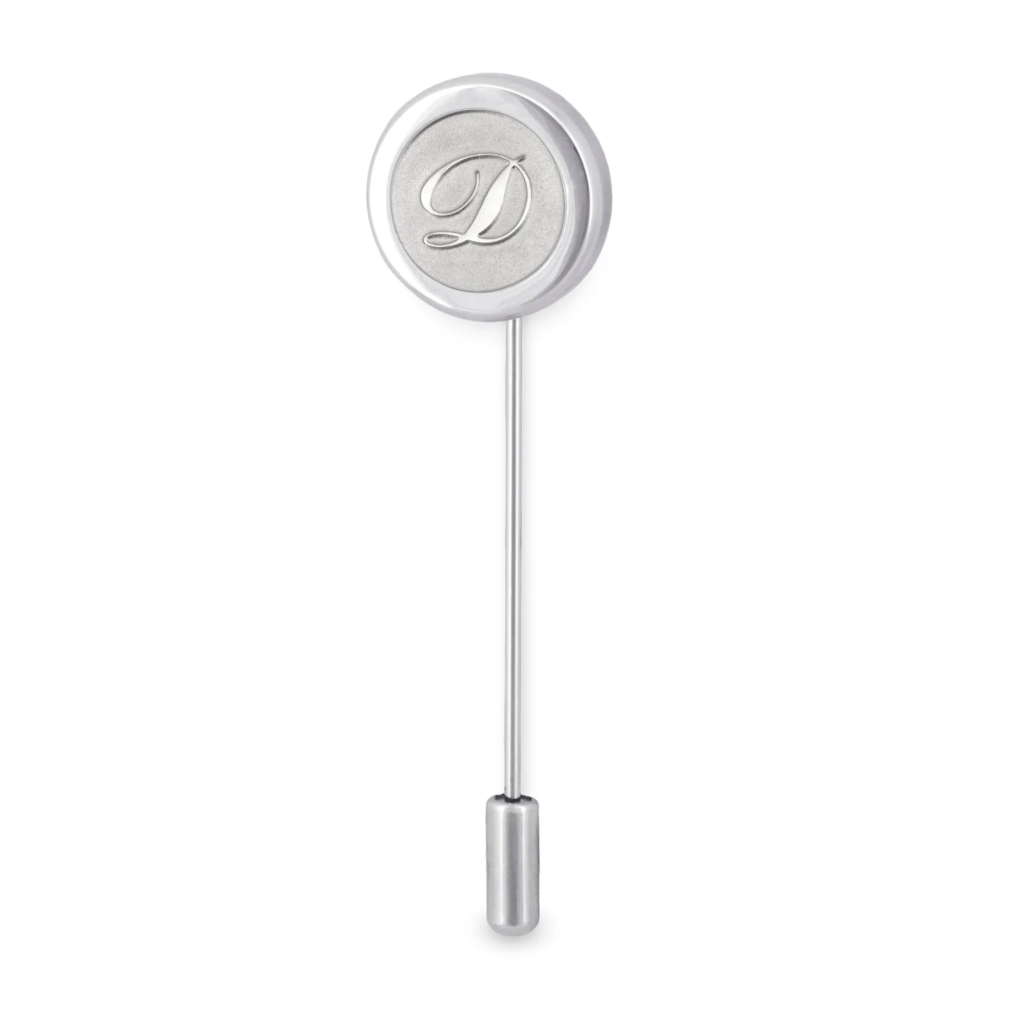 Lapel with Clip-on Monogram Etched Silver Button Covers