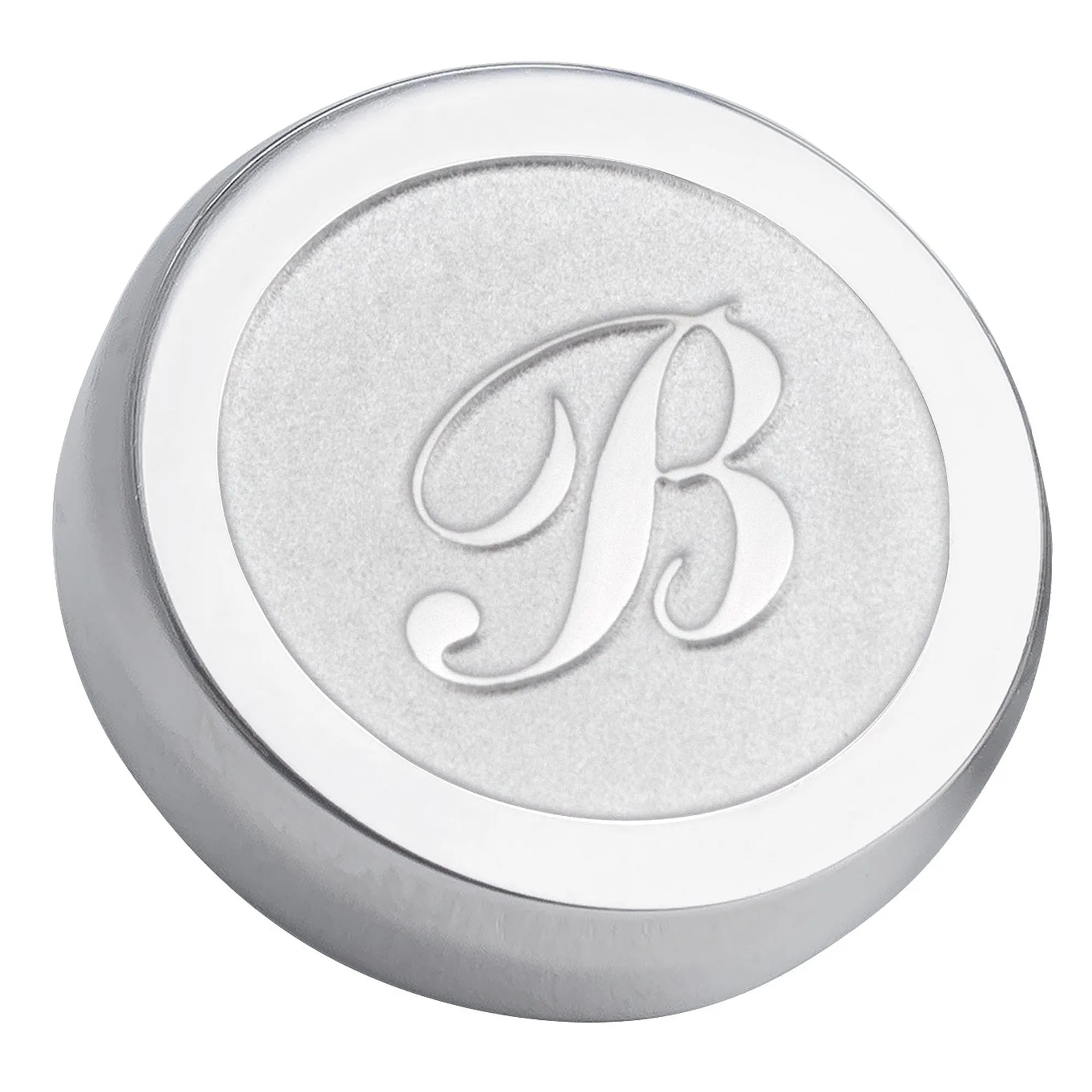 Lapel with Clip-on Monogram Etched Silver Button Covers